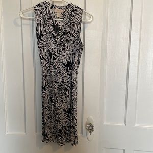 LOFT sleeveless dress, black & white, XSP, like new